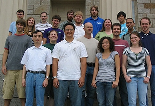 New grad students stand for a group photo in August 2007