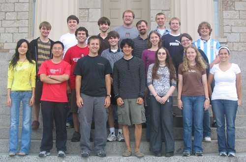 New grad students stand for a group photo in August 2008