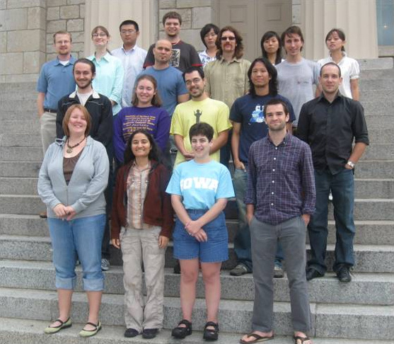 New grad students stand for a group photo in August 2009