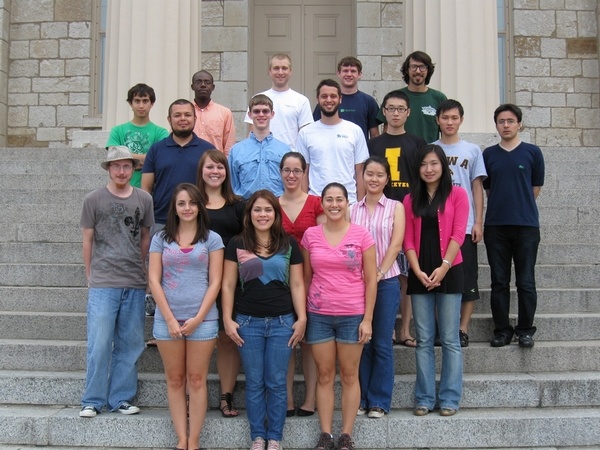 New grad students stand for a group photo in August 2010