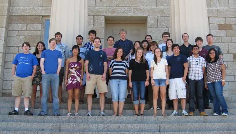 New grad students stand for a group photo in August 2011