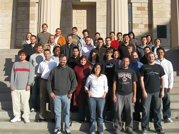 New grad students stand for a group photo in August 2006