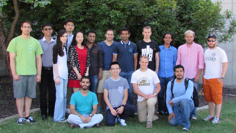 New grad students stand for a group photo in August 2015